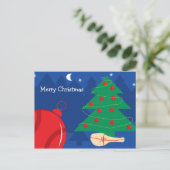 テニスプレーヤー向けクリスマス ポストカード (スタンド正面)