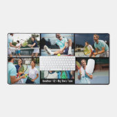 テニスプレーヤー画像をパーソナライズするテニスボール デスクマット (キーボード&マウス)