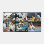 テニスプレーヤー画像をパーソナライズするテニスボール デスクマット (正面)