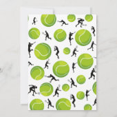 テニスプレーヤー＆ボール バースデーパーティー キッズ コーチ ファン 招待状 (裏面)
