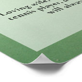 テニスプレーヤー　人生の祭典　写真による葬儀 ポスター (角)