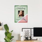 テニスプレーヤー　人生の祭典　写真による葬儀 ポスター (ホームオフィス)