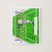 テニスプレーヤー,男性 – パーソナライズされた漫画 ジグソーパズル (縦)