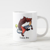 テニスプロのトゥィーナートリックショットパインマーテン漫画 ジャンボコーヒーマグカップ (右)