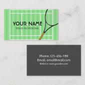 テニスプロフェッショナルコーチグラスコートアスレチックおもしろい 名刺 (正面/裏面)