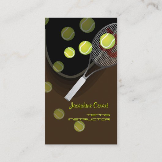 テニスプロ、テニスインストラクター名刺 名刺 (正面)