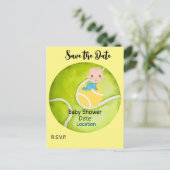 テニスベビーシャワーとベビー付きボール救デート ポストカード (スタンド正面)