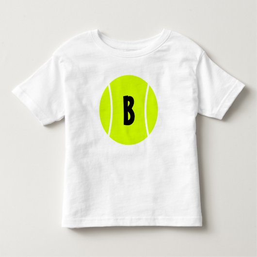テニスベビー/幼児カスタム文字テニスボールシャツ トドラーTシャツ (正面)