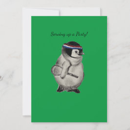 テニスペンギンとラケットパーティの招待状 招待状