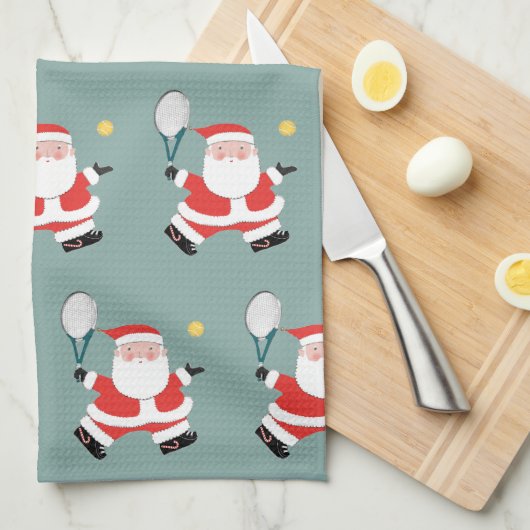 テニスホリデーギフトアイディア キッチンタオル (四つ折り)