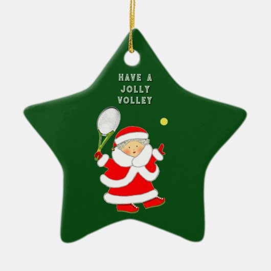 テニスホリデーギフト セラミックオーナメント (正面)