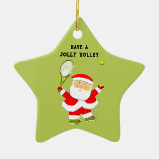 テニスホリデーギフト セラミックオーナメント (正面)