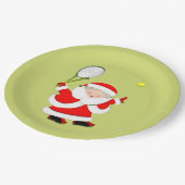 テニスホリデーパーティー ペーパープレート (アングル)