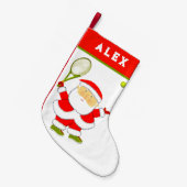 テニスホリデー スモールクリスマスストッキング (正面 (吊り時))