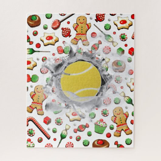 テニスホリユニークデーギフトジグソーパズル ジグソーパズル (縦)