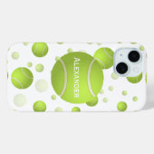 テニスボパーソナライズされたールパターンのテニスボール Case-Mate iPhoneケース (裏面 (横))