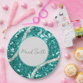 テニスボーイ赤ちゃんシャワーシークインテニスボール ペーパープレート (パーティー)