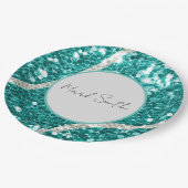 テニスボーイ赤ちゃんシャワーシークインテニスボール ペーパープレート (アングル)