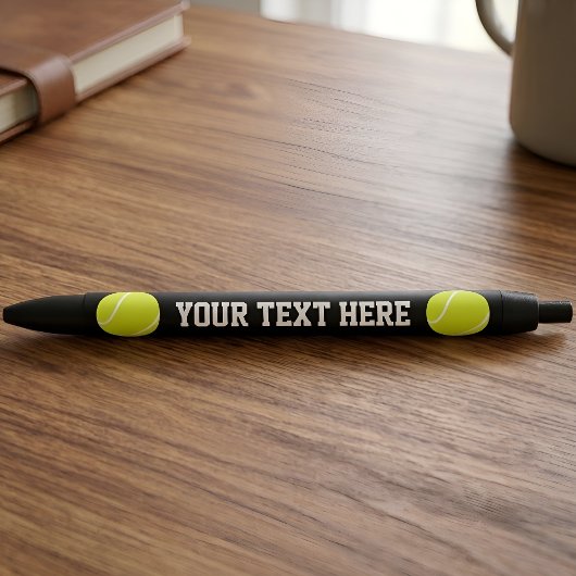 テニスボーカスタムルのチーム名または文字コーチのペン 黒ボールペン