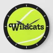 テニスボーカスタムルのチーム名ウォールクロック ラージ壁時計 (正面)