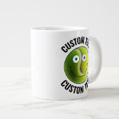 テニスボーカスタムル顔&パーソナライズされた文字 ジャンボコーヒーマグカップ (正面右)