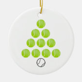 テニスボーパーソナライズされたルクリスマスツリーオーナメント セラミックオーナメント (正面)