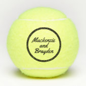 テニスボーパーソナライズされたル名前をカスタムする テニスボール (正面)