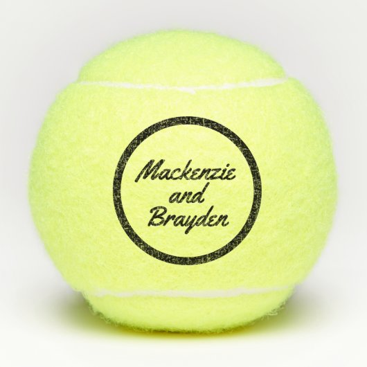 テニスボーパーソナライズされたル名前をカスタムする テニスボール (正面)