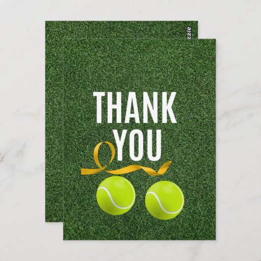 テニスボールありがとうごちそうさま ポストカード (正面/裏面)