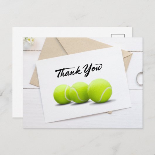 テニスボールありがとう ポストカード (正面/裏面)
