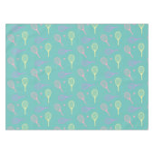 テニスボールがグリーンのパステルテニスラケット テーブルクロス (正面(横))