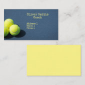 テニスボールがコートのバックグラウンドビジネスに入っている  名刺 (正面/裏面)
