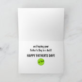 テニスボールで父の日を幸せに カード (内部)