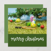 テニスボールとオーナメント シーズンカード (正面/裏面)