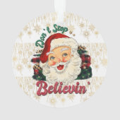 テニスボールとサンタのテニスクリスマス オーナメント (裏面)