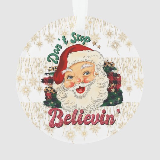 テニスボールとサンタのテニスクリスマス オーナメント (裏面)