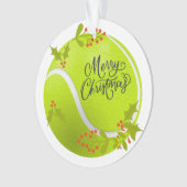 テニスボールとサンタのテニスクリスマス オーナメント (正面)