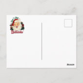 テニスボールとサンタのテニスクリスマス ポストカード (裏面)