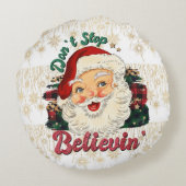 テニスボールとサンタのテニスクリスマス ラウンドクッション (裏面)
