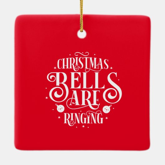 テニスボールとサンタクロースとテニスクリスマス セラミックオーナメント (裏面)