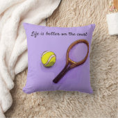 テニスボールとラケットのライフはコートの方が良い クッション (ブランケット)