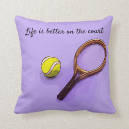 テニスボールとラケットのライフはコートの方が良い クッション