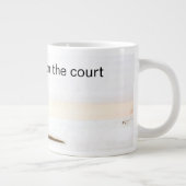 テニスボールとラケットのライフはコートの方が良い ジャンボコーヒーマグカップ (右)