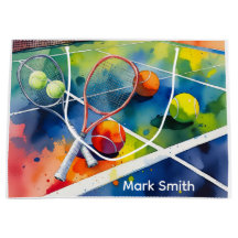 テニスボールとラケットを愛でコートに