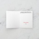 テニスボールとラケットクリスマスツリーカード カード (内部)