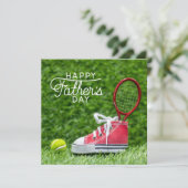 テニスボールとラケット　お父さんの日おめでとう シーズンカード (スタンド正面)