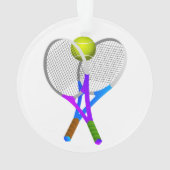 テニスボールとラケット オーナメント (裏面)
