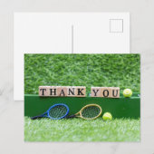 テニスボールとラケット  コーチやプレーヤーに感謝です ポストカード (正面/裏面)