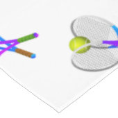 テニスボールとラケット テーブルクロス (アングル)