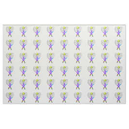 テニスボールとラケット ファブリック